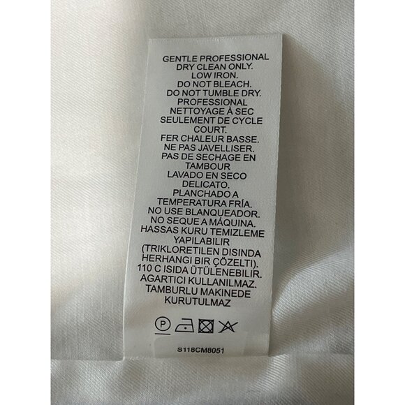 Tibi Blazer Cooper Oversized Cutout Prince Wales Checked Wool Silk Gray Size 6 - Picture 13 of 13